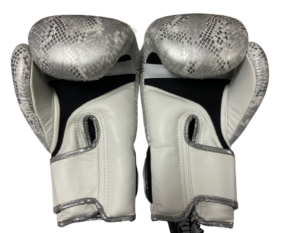 Top King Boxing Gloves TKBGSS02 AIR Super Snake WHITE SILVER