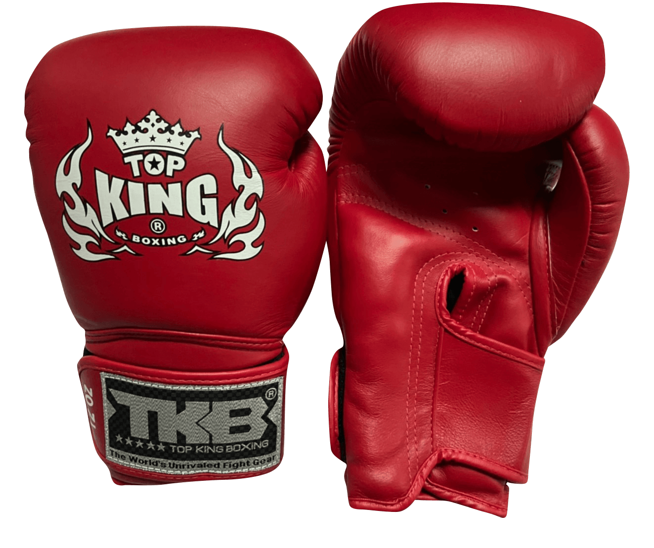Top King Boxing Gloves Ultimate Velcor TKBGUV No Air Red