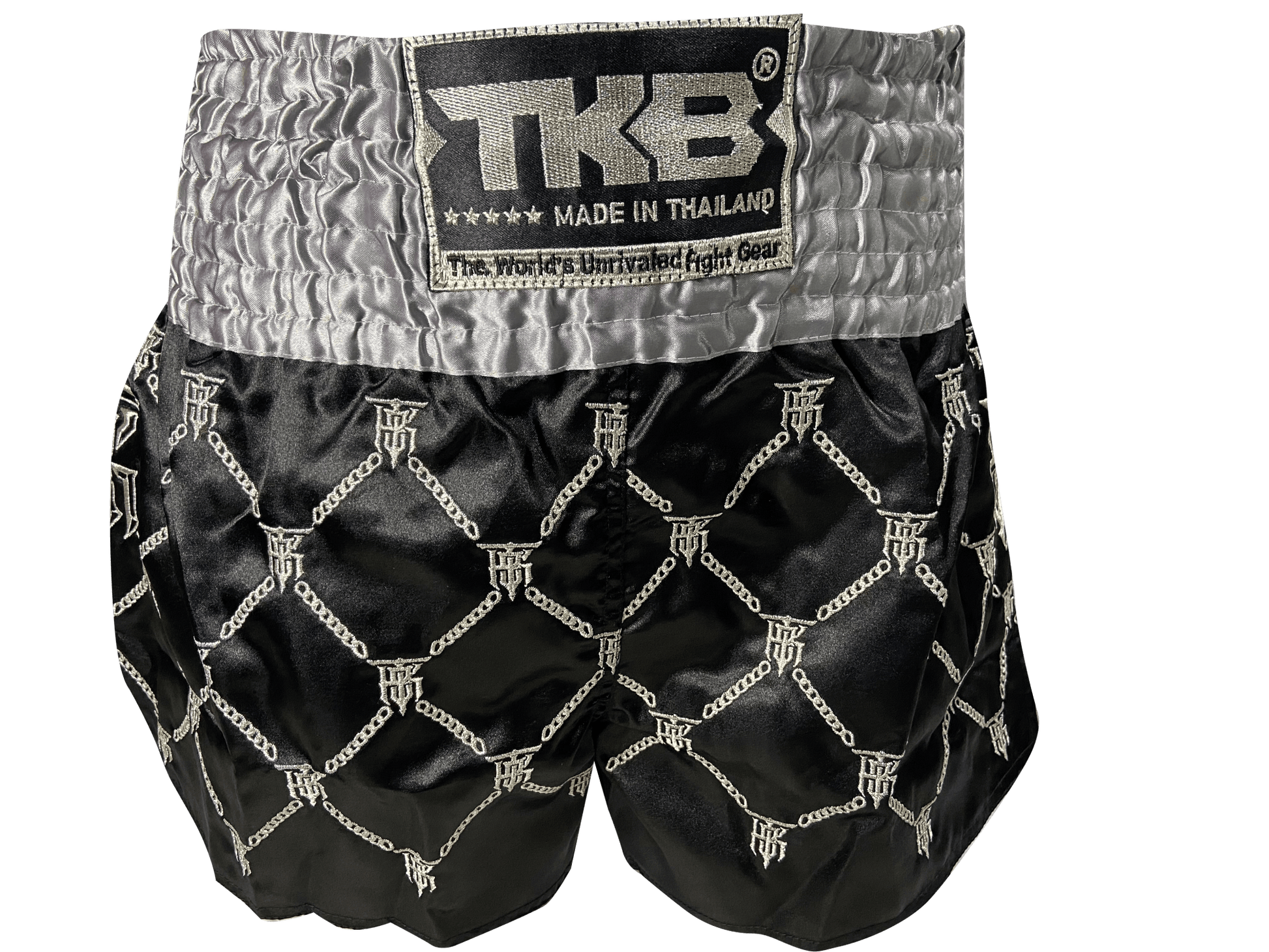 Top King Muay Thai Shorts TKTBS-213 Black Sliver