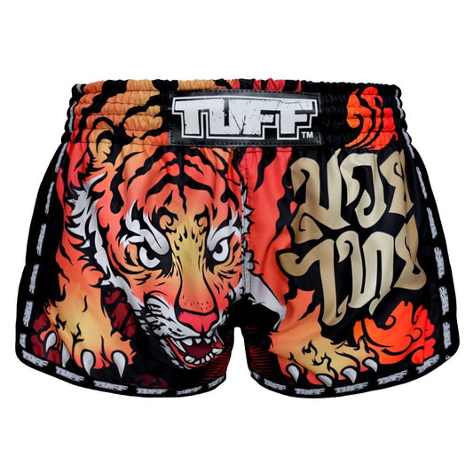 Short boxe thai muay thai noir/orange  Muay thai, Tiger muay thai, Boxing  shorts