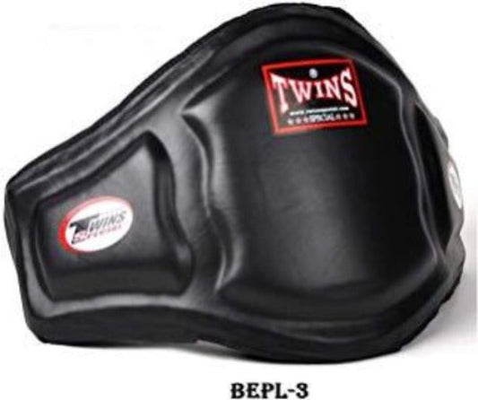 Twins Special BEPL3 BLACK Belly Protector with Velcro closure. Leather