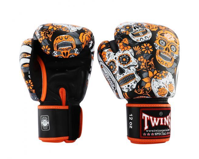 Twins Special BOXING GLOVES FBGVL3-53 SKULL ORANGE/BLACK Twins Special