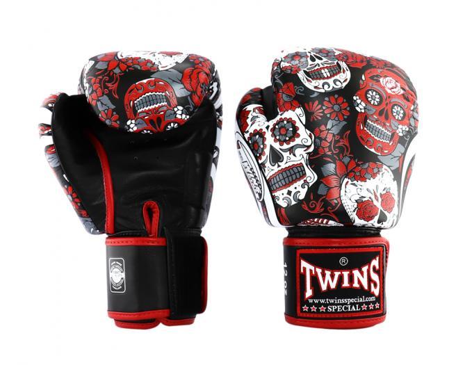 Twins Special BOXING GLOVES FBGVL3-53 SKULL RED/BLACK Twins Special