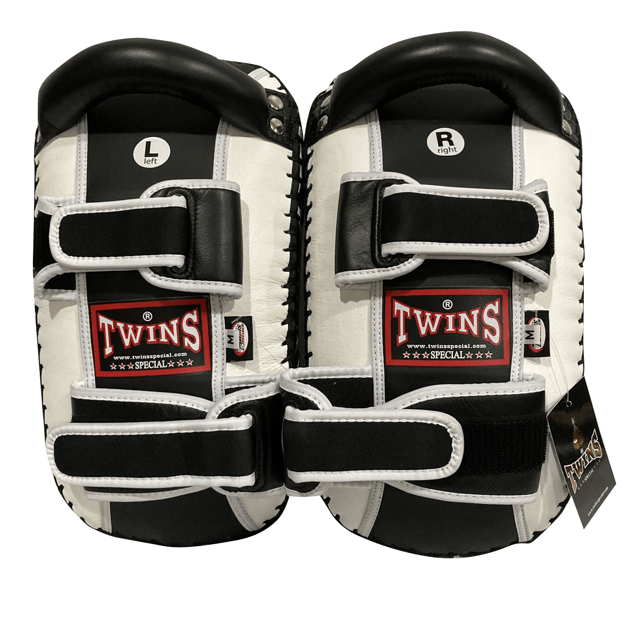Twins Special Kicking Pads KPL10 White Black - SUPER EXPORT SHOP